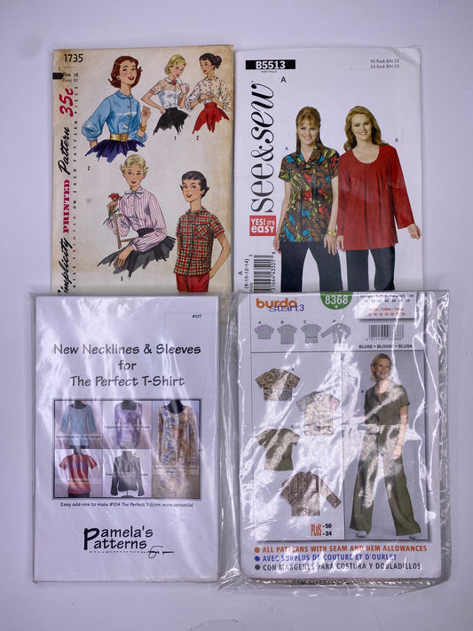 Simplicity 1735, See & Sew B5513, Pamelas Patterns #107, Burda 8368 Sewing Pattern PK114