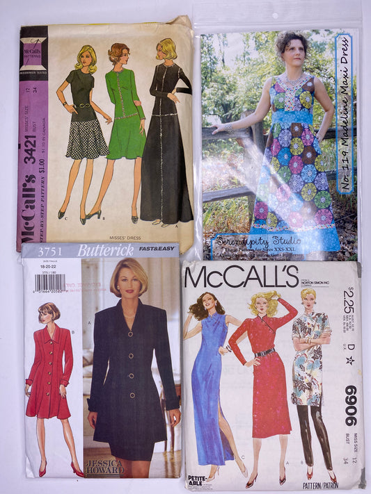 McCalls 3421, Serendipity Studio No. 119, Butterick 3751, McCalls 6906 Sewing Patterns PK128