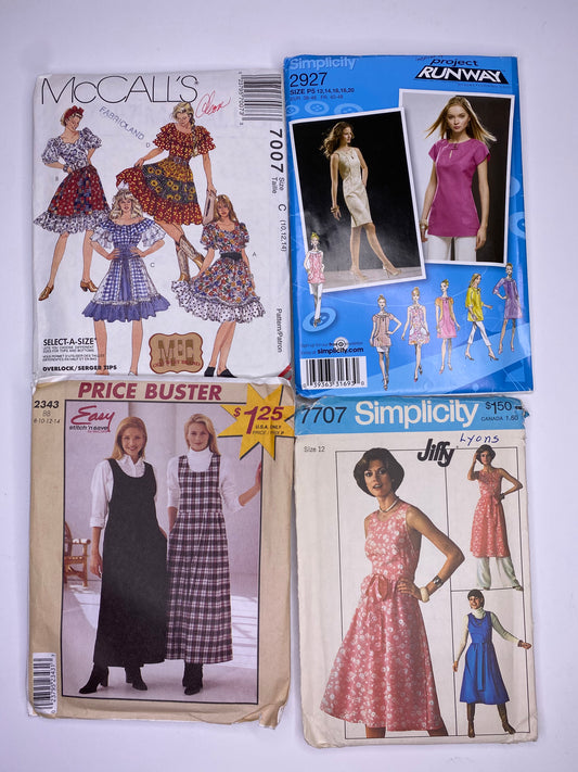 McCalls 7007, Simplicity 2927 Tunic Sewing Pattern, Stitch N Save 2343 Dress Sewing Pattern, Simplicity 7707 Sewing Pattern PK132