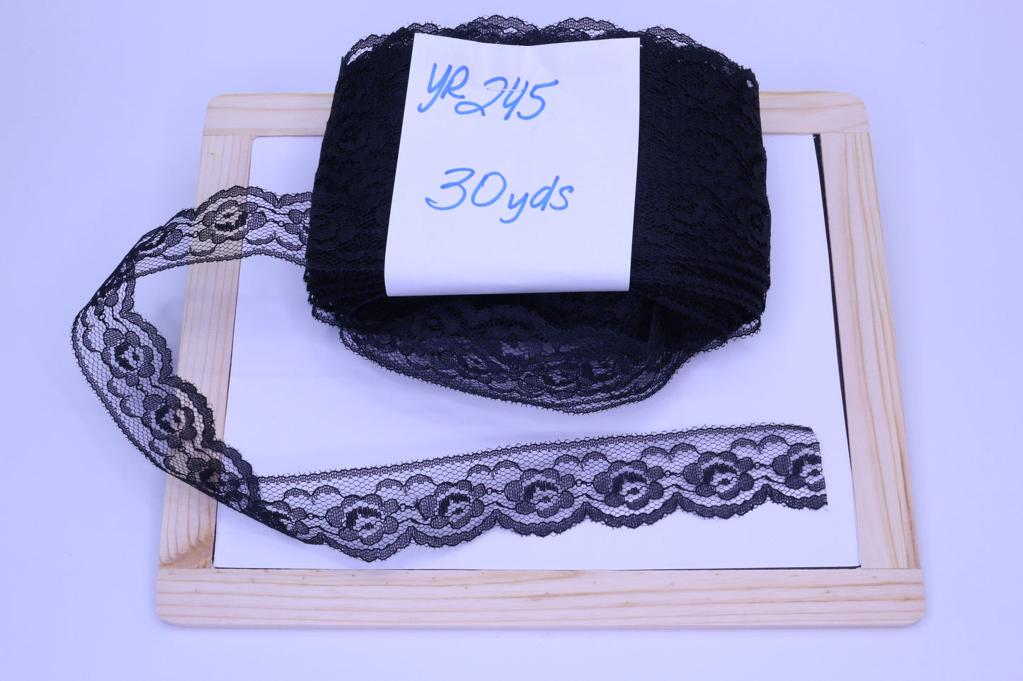1.5" Black Lace Sewing Trim 30 Yds