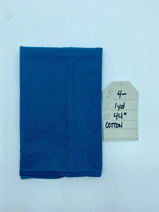 Blue Cotton Fabric 44" x 1 yd