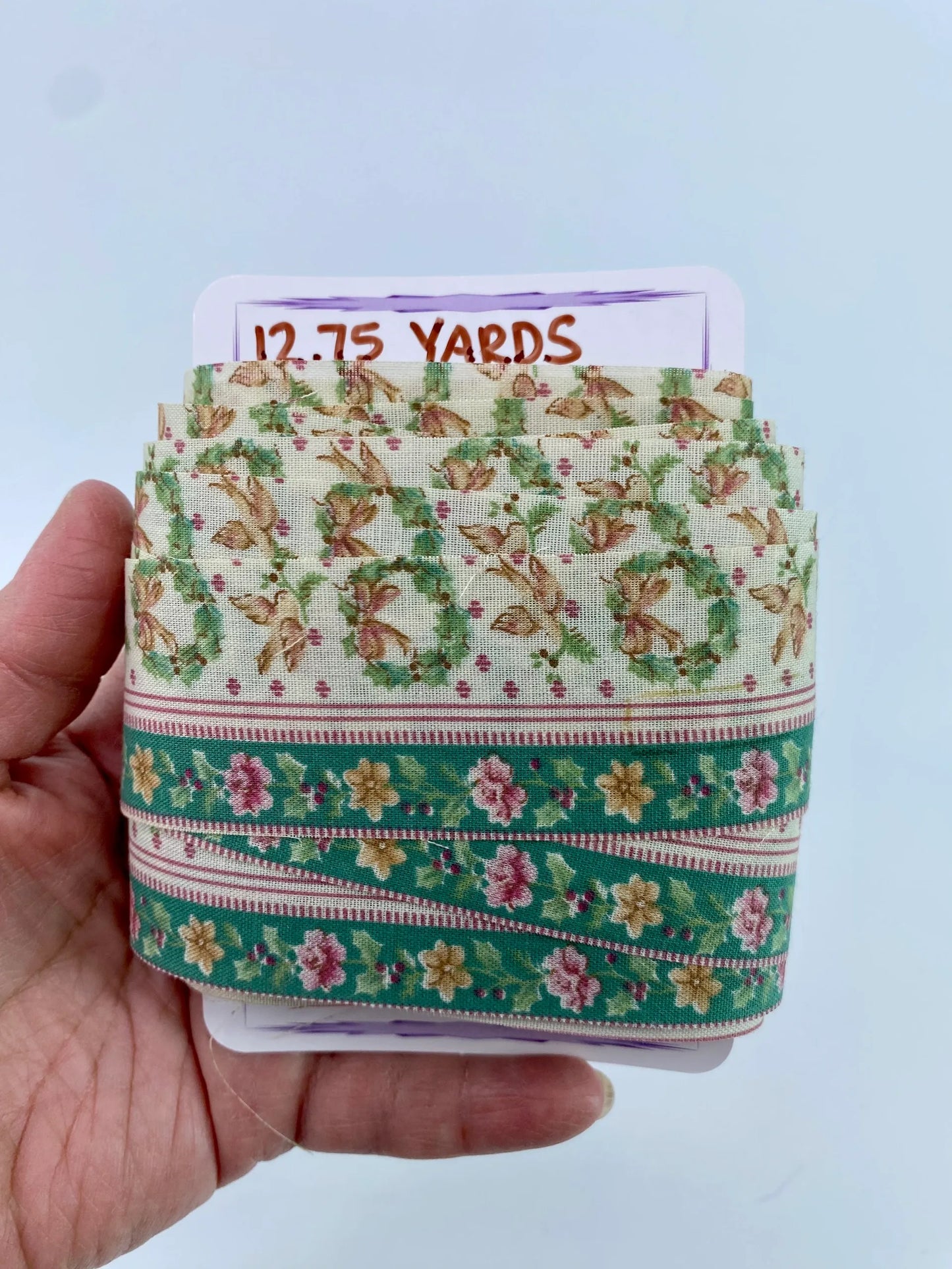 12.75 yards Vintage Cloth Bias Tape, 80's Sewing Trim